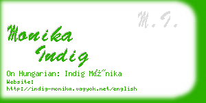 monika indig business card